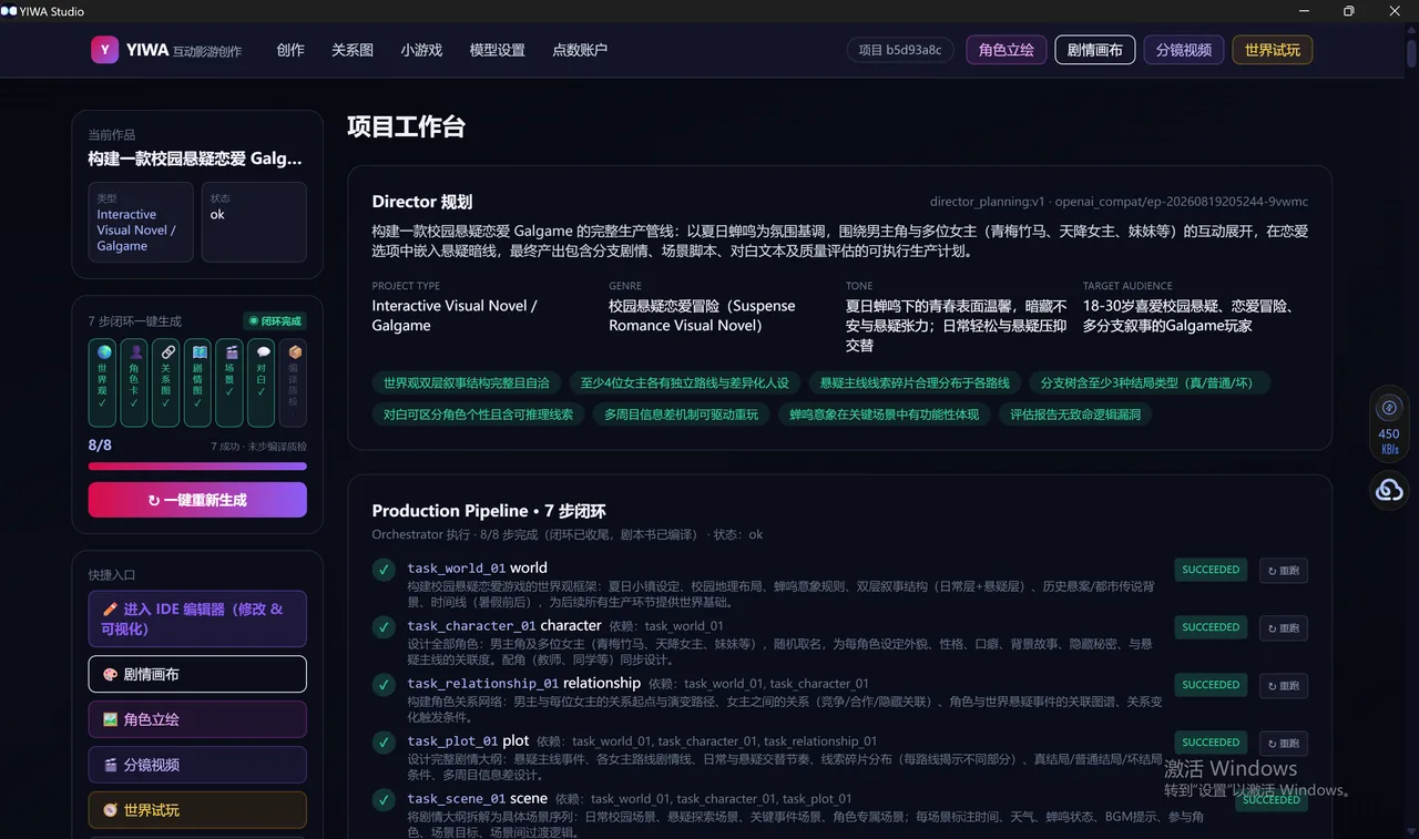 YIWA 项目工作台
